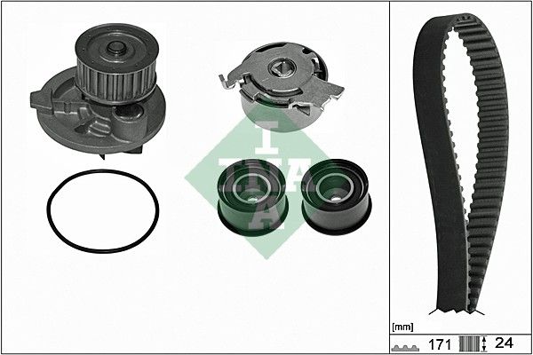 WILMINK GROUP Vesipumppu + jakohihnasarja WG1251661